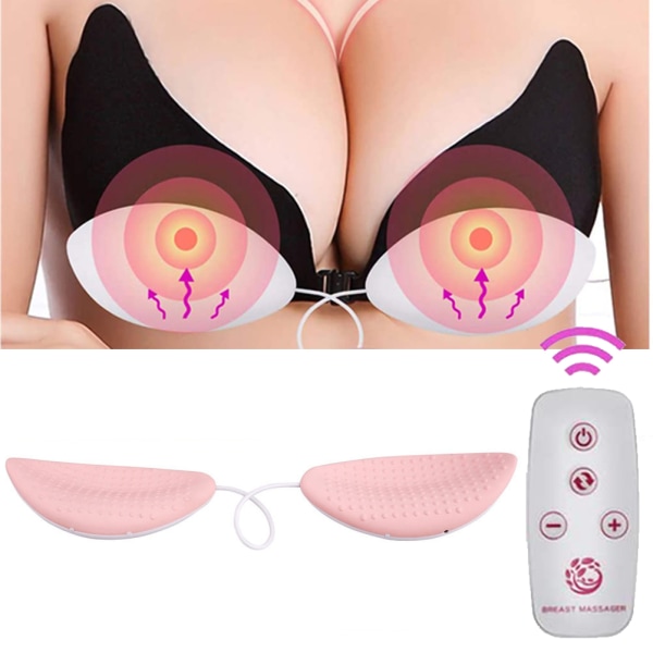 Bröstförstoringsmassager Fjärrkontroll Trådlös bystlyftande Enhancer Machine Vibrerande bröstmassager