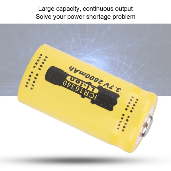 20 st uppladdningsbara batterier Lång livslängd Batterier för ficklampa 2800 mAh 3,7V
