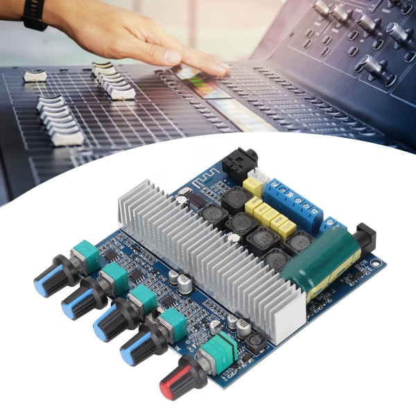 Subwoofer Amplifier Board HIFI High Power 2.1-kanals förstärkarkort med diskant- och baskontroll DC 12‑24V