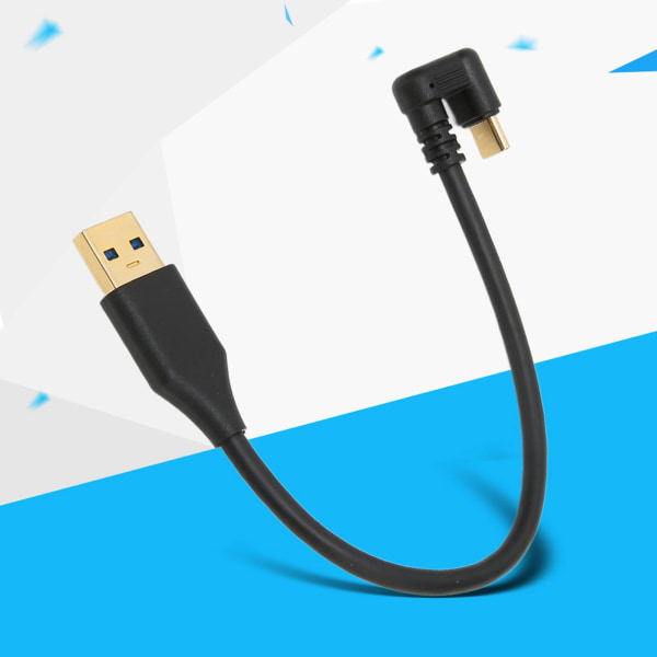 USB kabel 5Gbps USB 3.0A hane AMC till TypeC U typ armbåge ABS-datakabel för laddningsdatasynkronisering (1m 3.3ft)