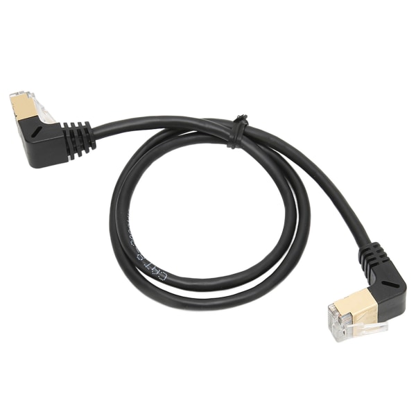Cat8 Ethernet-kabel Heavy Duty 26AWG 40Gbps 2000MHz S FTP LAN-nätverkssladd med armbåge Guldpläterad RJ45-kontakt 50cm