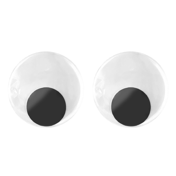 2st Googly Eyes Wiggle Eye Resin Självhäftande hantverkstillbehör Heminredning för kylskåp 8cm / 3,15in Svart Vit