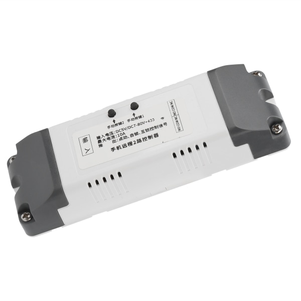 WiFi-reläomkopplarmodul 2-kanals smart fjärrkontroll för talstyrning DC 5V/ DC7‑80V 10A