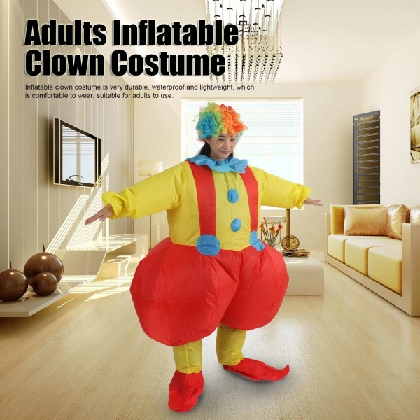 Uppblåsbar Big Ass Clown-dräkt för vuxen Vattentät Clown Uppblåsbara Cosplay-dräkter 150-190 cm