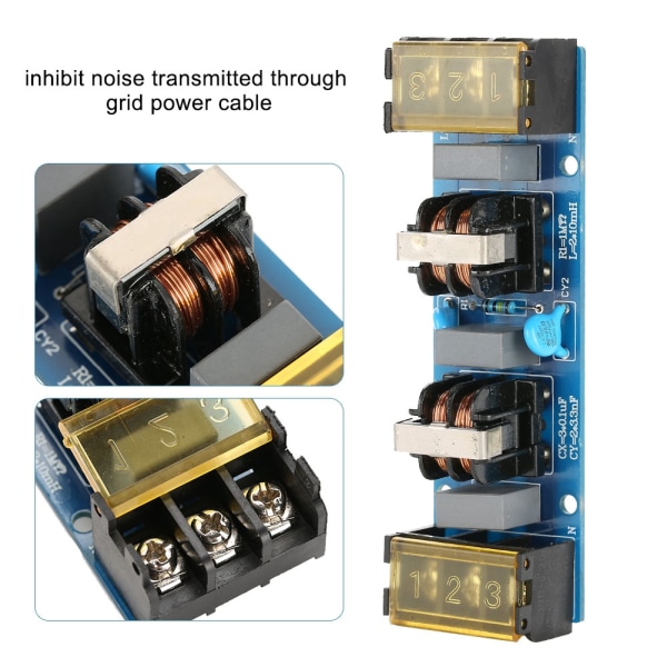 EMI högfrekvent tvåstegs power lågpassfilterkort för power (6A)