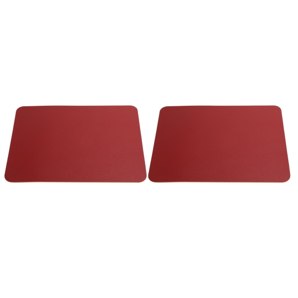 2st dubbelsidig musmatta Ren färg Vattentät PVC-lädermatta för hemdator på kontoret (Burgognegul)