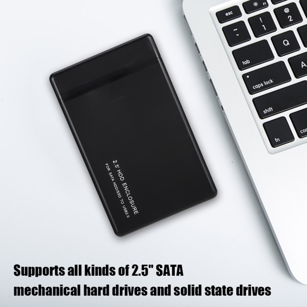 W25a820 2,5 tum USB2.0 SATA mobil case Externt hårddiskhölje (svart)