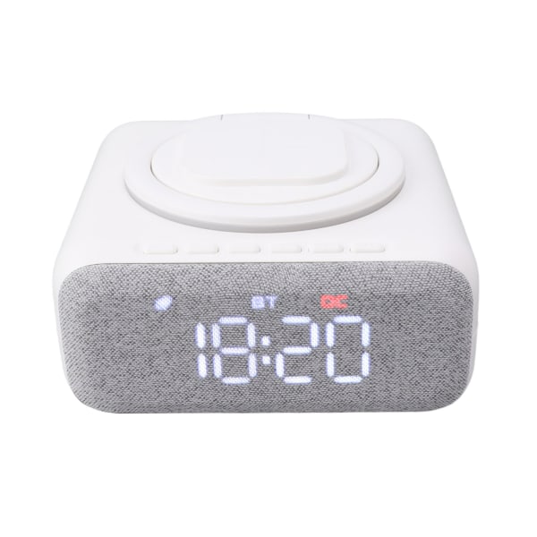 Bluetooth högtalare Väckarklocka USB Bluetooth högtalare med digital väckarklocka Trådlös laddare FM-klockradio Sänglampa