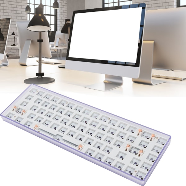 Gör-det-själv-mekaniskt tangentbordssats 68 nycklar 2.4G trådlös 65 procents layoutswitch Hot Swap Anpassat speltangentbord Lila