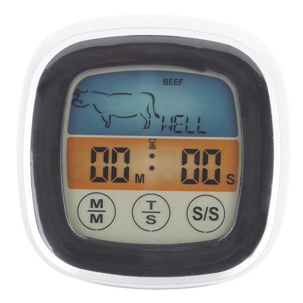 BBQ Termometer Kött Mat Matlagningssond Termometer med Timer Temperaturmätningsverktyg