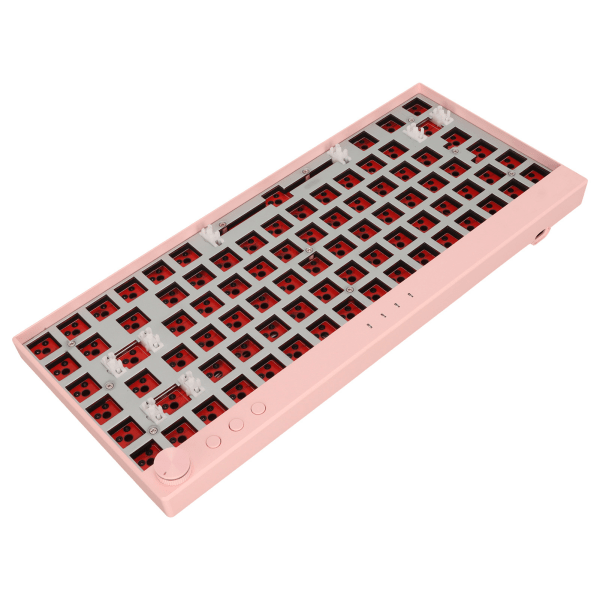 Mekaniskt tangentbordssats 84-tangenter DIY RGB Lighting Hot Swap Trådlös 2.4G BT 3.0 5.0 Typ C trådbundet anpassat tangentbord för Win Pink
