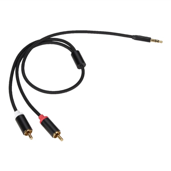 3,5 mm ljudkabel plugg till 2RCA guldpläterad mikrofonkabel för mobiltelefon bärbar MP3 (0,5 m)