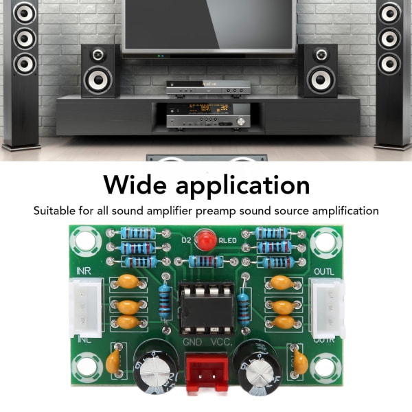 5 ST Ljud Driftförförstärkarkort 5x bredspänning NE5532 förstärkare Frontpanel Digital tonkort