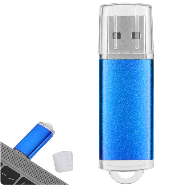 USB minne Transparent cover Blå Bärbart lagringsminne för PC Tablet8GB