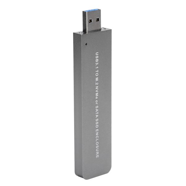 Hårddiskbox Aluminiumlegering USB3.1 till M.2 NVME/SATA SSD-hölje Nätverksadapter LM-915