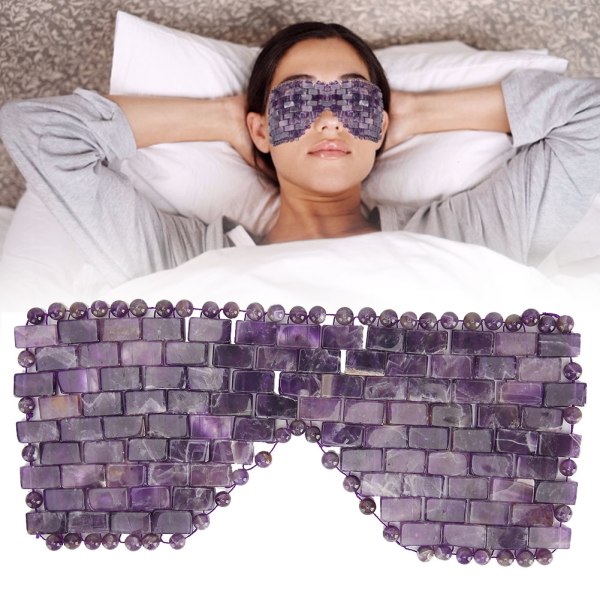Jade Stone Eye Mask Kylning Sova Ögonmask Kallterapi Ögonbehandling MassagerAmetist