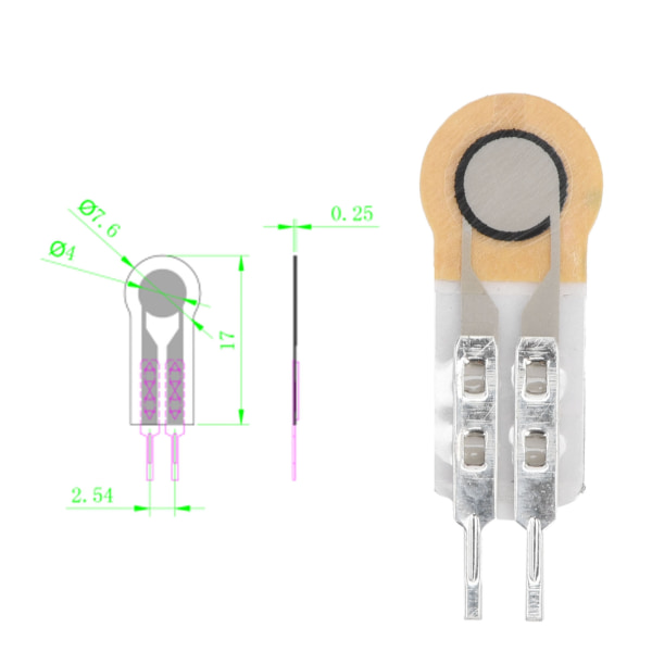 Tunnfilmstrycksensor Högprecis flexibel kraftavkännande resistor 10g~5Kg RP-C7 6ST-GCS