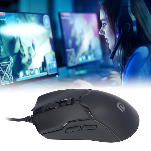 RGB Gaming Mouse 7200DPI USB -mus med kabel 6 nycklar ABS-datorkontorsmus med USB gränssnitt för Office Gaming för bärbar dator