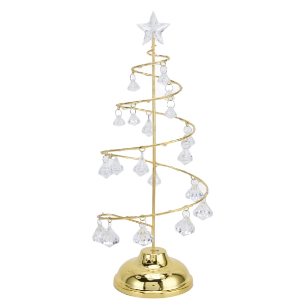 Julgran Kristallbordslampa LED Julgransbordslampa för sovrum Badrumstrappa Varmt guld