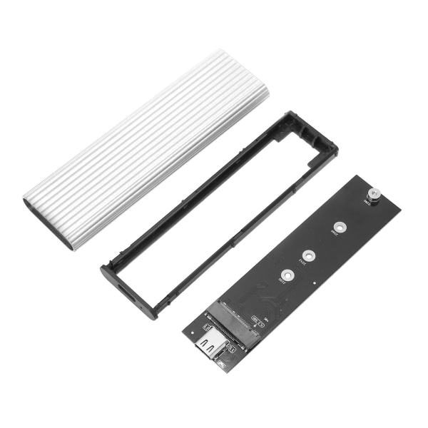 SSD-hölje M.2 NGFF SATA-adapterbox B-nyckel B+M-nyckel Extern case för Win Xp/7/8/(Silver) Argent