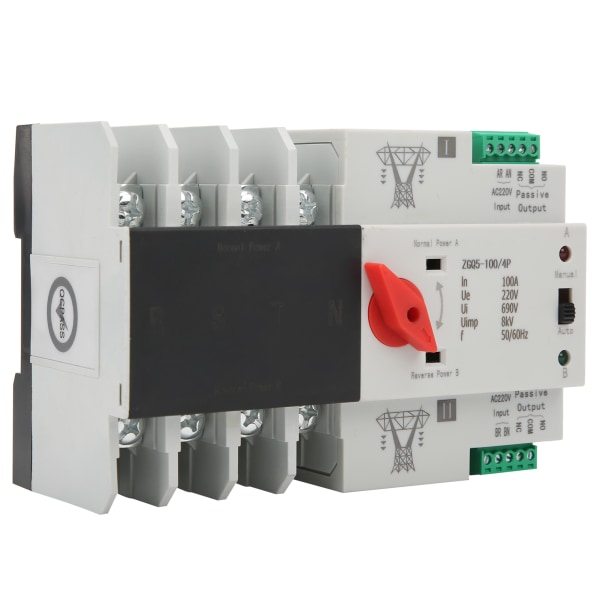 Dual Power Automatisk överföringsbrytare Kretsbrytare Omkoppling ZGQ5-100/4P 220V