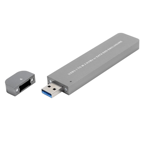 Hårddiskbox Aluminiumlegering USB3.1 till M.2 NVME/SATA SSD-hölje Nätverksadapter LM-915