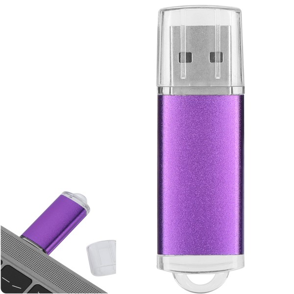 USB minne Transparent cover Lila Bärbart Memory Stick för PC Tablet2GB