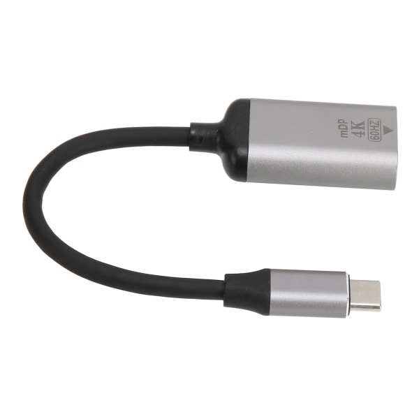 USB C till DisplayPort-adapter 4K 60Hz aluminiumlegering Plug and Play USB C till Mini DP-adapter för bärbar telefon surfplatta