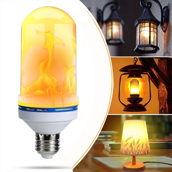 LED E27 360° Flame Flimmereffekt Glödlampa Dekorativ semesterlampa