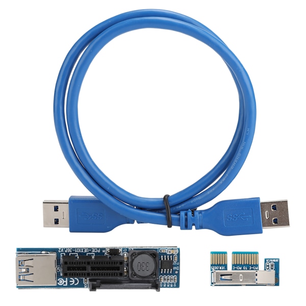 Moderkort Moderkort PCI‑E 1X till PCI‑E 4X USB3.0 ABS-förlängningssladd med SATA- power