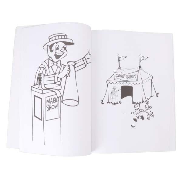 Målarbok Tecknad design Enkel att använda boktricks rekvisita Magiker rekvisita för föreställningar