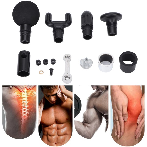 Muscle Massager Head Set Silikondelar Länkstång Kolv Vevstång Massager Gun Attachment