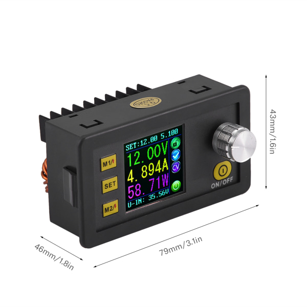 DC-DC Buck Converter Steg ner Konstant spänning Ström Programmerbar power