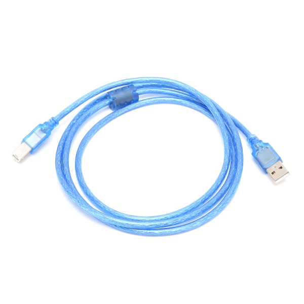 USB datakabel A hane till B hane Transparent blå Tetragonum-port Skrivaranslutningslinje1,5 meter