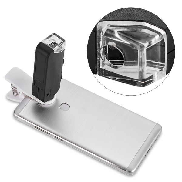 60X-100X optisk zoom LED mikroskoplins med klämma för mobiltelefoner