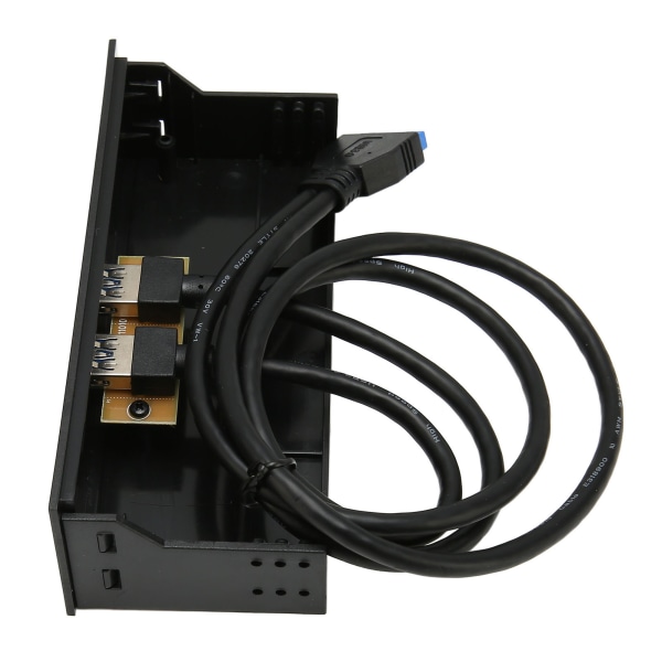 5,25-tums frontpanel 2-portars USB port Optisk enhet Frontpanel USB 3.0 till 19-stifts metall optisk enhetsfack för PC Case