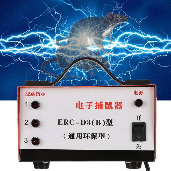 1800V elektronisk högspänningsråttfälla Elektrisk möss Musdödare CN-kontakt 220V