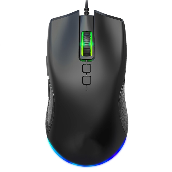 HXSJ Gaming Mouse RGB Gamer Trådbunden RGB Ljusande Ergonomisk Design Datortillbehör A883 6400DPI