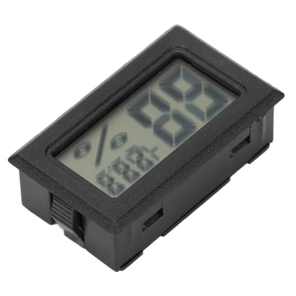 Bärbar digital hygrotermometer svart elektronisk temperaturfuktighetsmätare för hemväxthuskällare