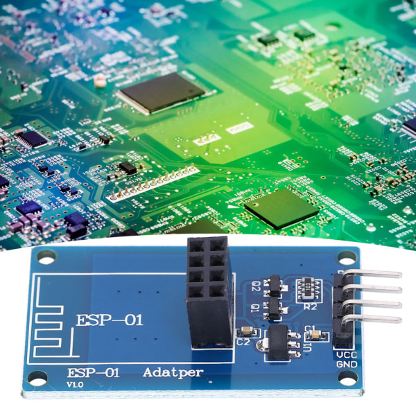 2st set ESP8266 Wifi trådlös ESP-01 Adapter Module 3.3V5V Transparent Pass Through Module