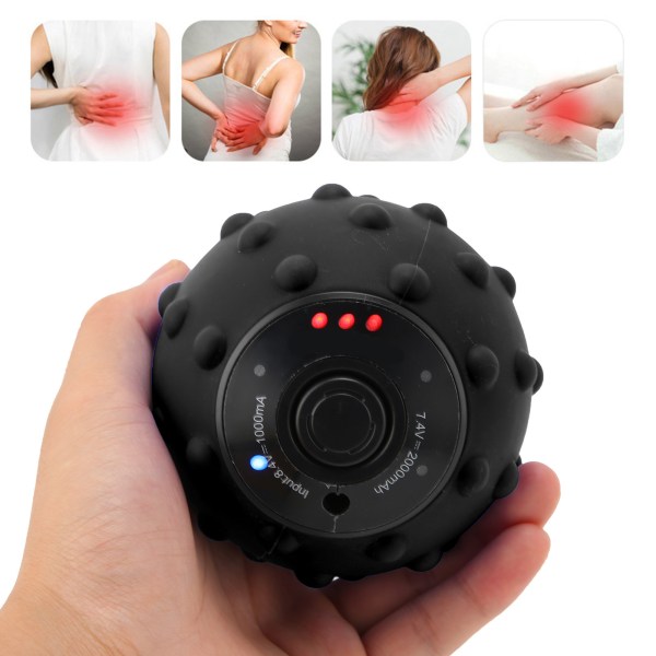 Vibrerande massageboll Elektrisk Fitness Yoga Massagerulle för muskelsmärtaUS Plugg 100-240V