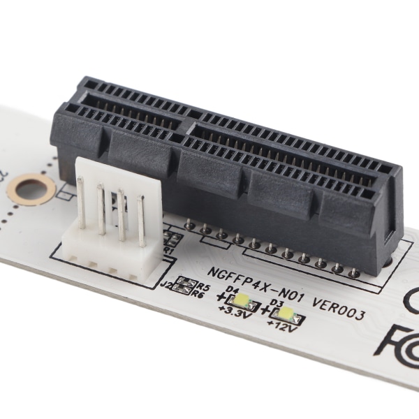 NGFF M.2 Key M till PCI-E Express 4X Riser Card Adapter med LED-spänningsindikator SATA- power