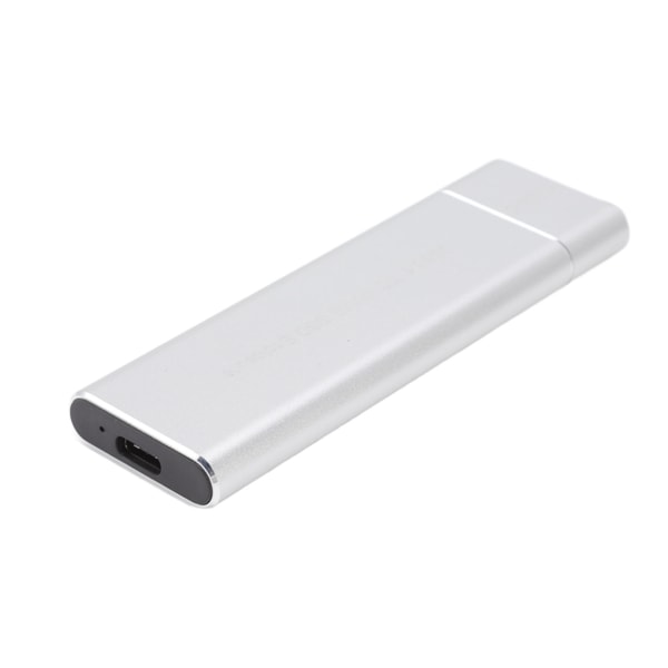 M.2 NVMe SSD-hölje Aluminium USB3.1 till NVMe PCIe M-nyckel Typ C-gränssnitt Silver SSD Externt chassi