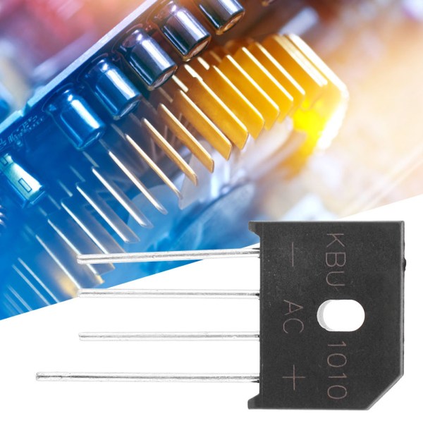 10A 1000V diodbrygga KBU1010 Likriktarbrygga för elektroniska kretsar (10 st)