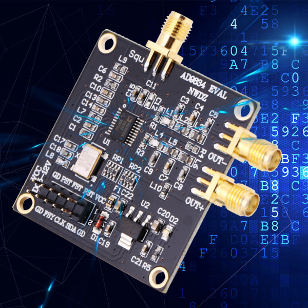 1st AD9834 DDS signalgeneratormodul sinus/triangel/kvadratvågsgenerator
