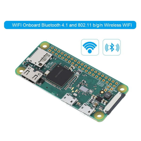 Original Raspberry Pi Zero W med integrerat trådlöst Wi-Fi + Bluetooth