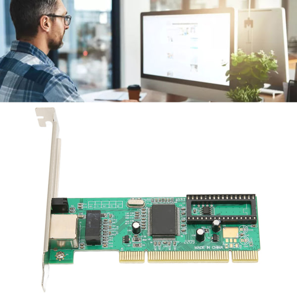 PCI E Gigabit Ethernet-adapter 10/100/1000 Mbps RTL8169 Chip Internet Controller Module med baffel för stationära arbetsstationer