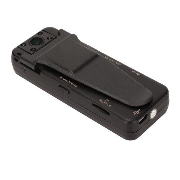 Mini Body Camera 1080P Bärbar Tiny Video Recorder med Back Clip Auxiliary Light Motion Detection för Home Outdoor