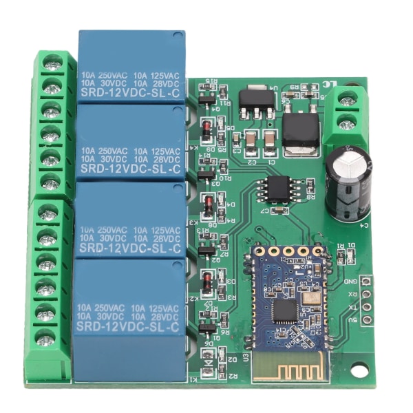 4-kanals Bluetooth relämodul Fjärrkontroll Stark antistörningsförmåga för Smart Home DC12V