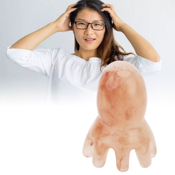 Harts bläckfiskform massagekam Portabelt huvud hårbotten Akupunktsmassagekam för hårbottenvård Hårborste